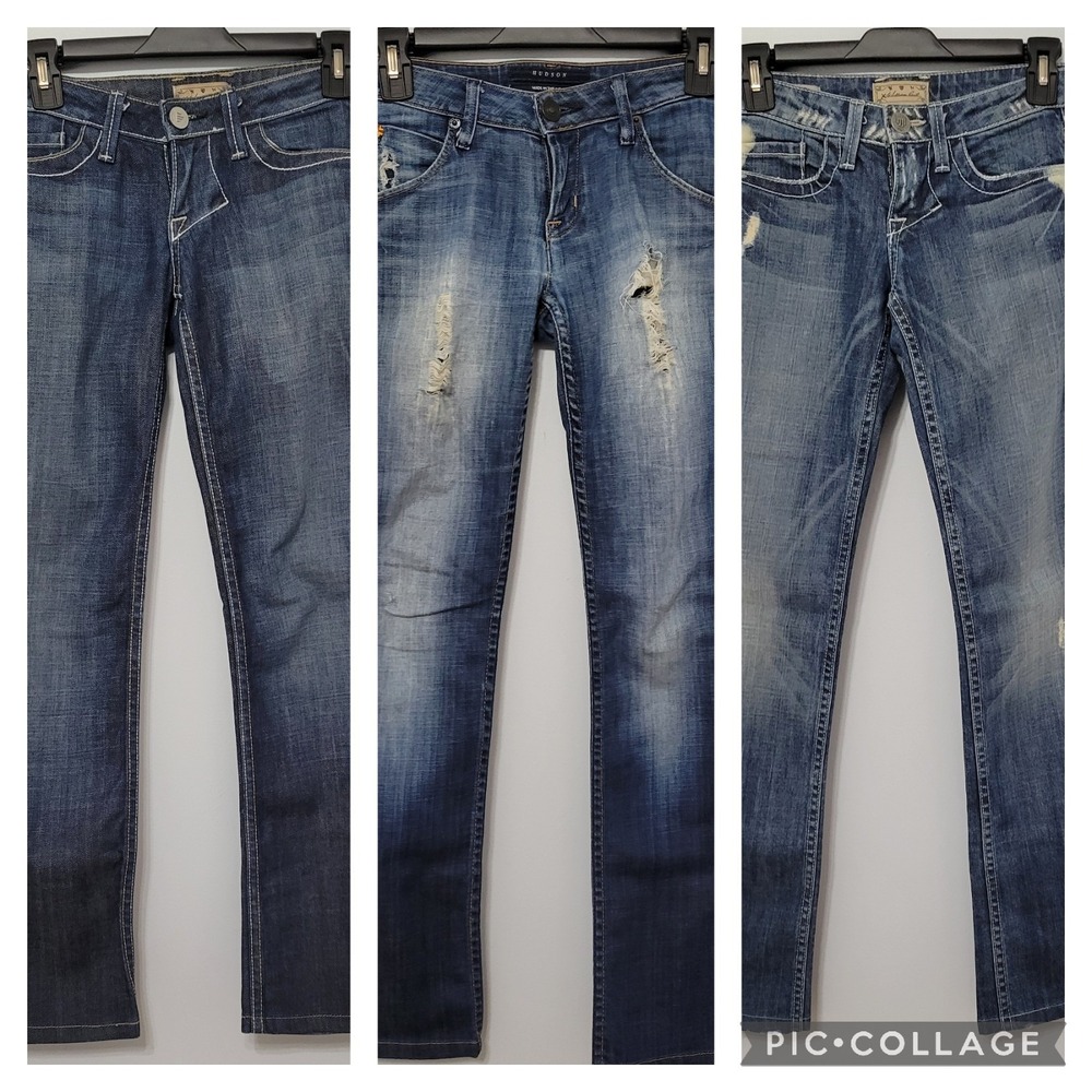 Lot Of 6 Women's Low Rise Jeans Size 24 William Rast, Hudson, J Brand, COH